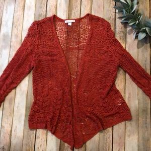 Knit lace cardigan